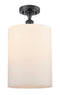Innovations Lighting Large Cobbleskill 1 Light Semi-Flush Mount Part Of The Ballston Collection 516-1C-BK-G111-L-LED