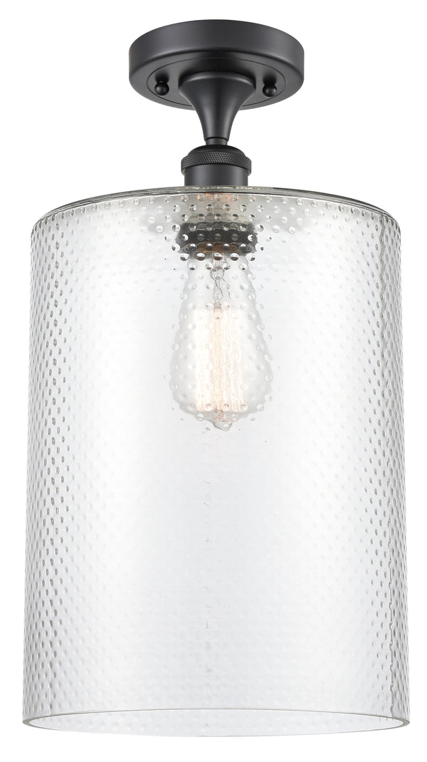 Innovations Lighting Large Cobbleskill 1 Light Semi-Flush Mount Part Of The Ballston Collection 516-1C-BK-G112-L-LED