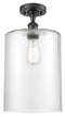 Innovations Lighting Large Cobbleskill 1 Light Semi-Flush Mount Part Of The Ballston Collection 516-1C-BK-G112-L-LED