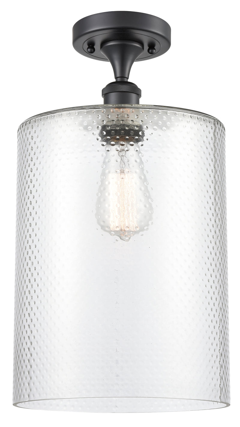 Innovations Lighting Large Cobbleskill 1 Light Semi-Flush Mount Part Of The Ballston Collection 516-1C-BK-G112-L-LED