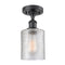 Innovations Lighting Cobbleskill 1 Light Semi-Flush Mount Part Of The Ballston Collection 516-1C-BK-G112