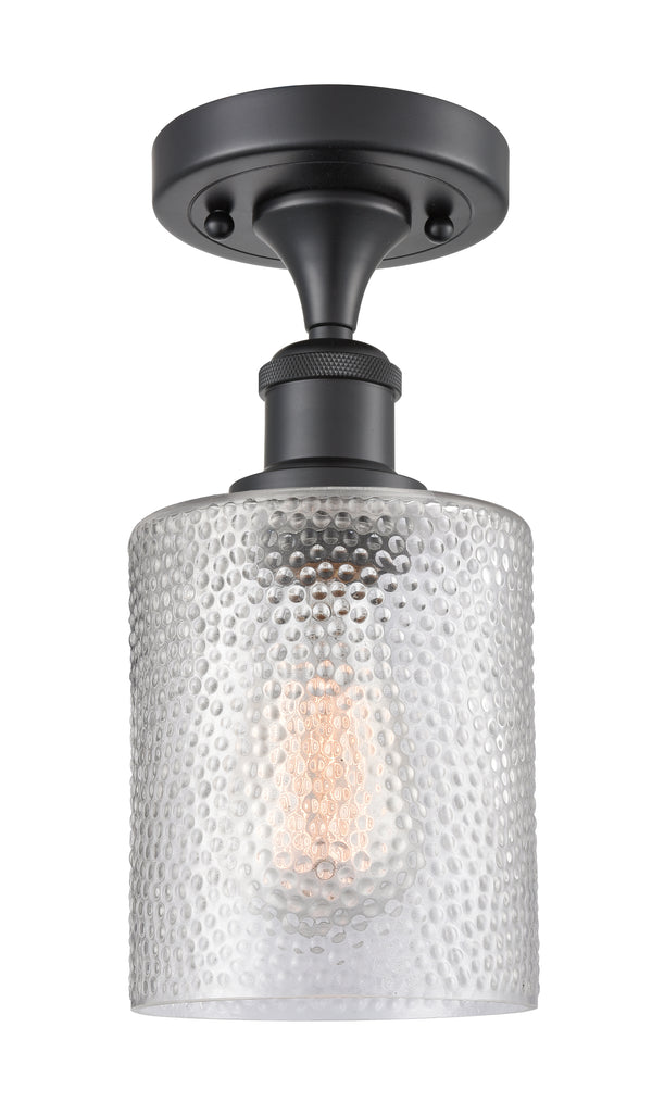 Innovations Lighting Cobbleskill 1 Light Semi-Flush Mount Part Of The Ballston Collection 516-1C-BK-G112-LED