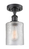 Innovations Lighting Cobbleskill 1 Light Semi-Flush Mount Part Of The Ballston Collection 516-1C-BK-G112-LED