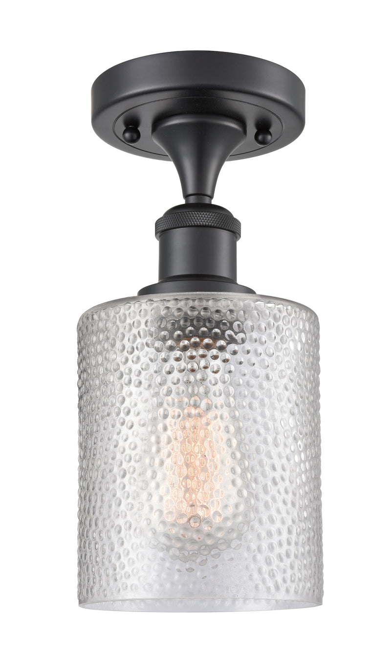 Innovations Lighting Cobbleskill 1 Light Semi-Flush Mount Part Of The Ballston Collection 516-1C-BK-G112-LED