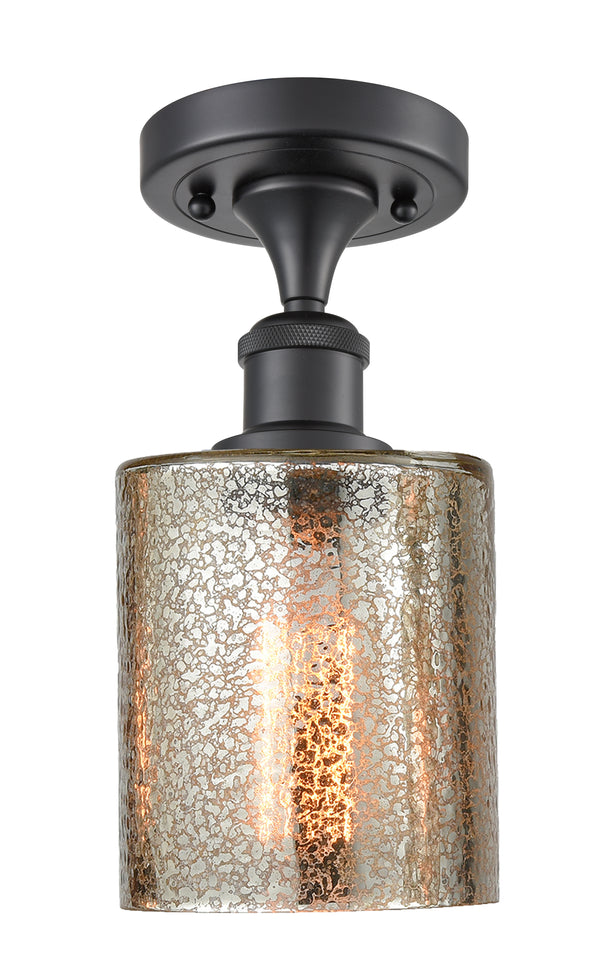 Innovations Lighting Cobbleskill 1 Light Semi-Flush Mount Part Of The Ballston Collection 516-1C-BK-G116-LED