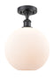 Innovations Lighting Athens 1 Light 10" Semi-Flush Mount 516-1C-BK-G121-10-LED