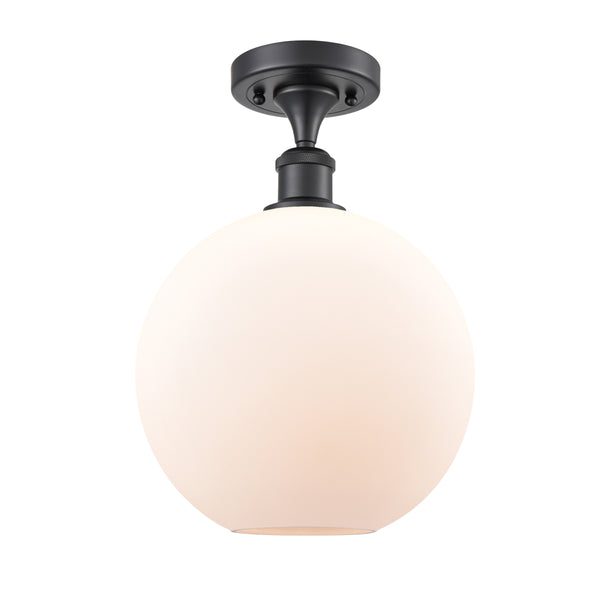 Innovations Lighting Athens 1 Light 10" Semi-Flush Mount 516-1C-BK-G121-10