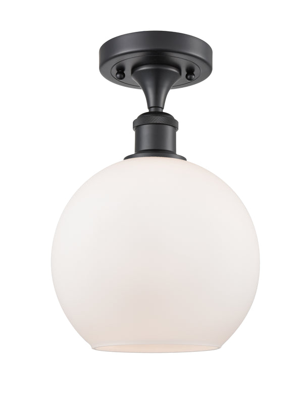 Innovations Lighting Athens 1 Light 8" Semi-Flush Mount 516-1C-BK-G121-8-LED