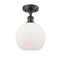 Innovations Lighting Athens 1 Light 8" Semi-Flush Mount 516-1C-BK-G121-8
