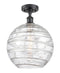 Innovations Lighting Deco Swirl 1 Light 12" Semi-Flush Mount 516-1C-BK-G1213-12-LED