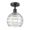 Innovations Lighting Deco Swirl 1 Light 8" Semi-Flush Mount 516-1C-BK-G1213-8