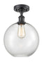Innovations Lighting Athens 1 Light 10" Semi-Flush Mount 516-1C-BK-G122-10-LED