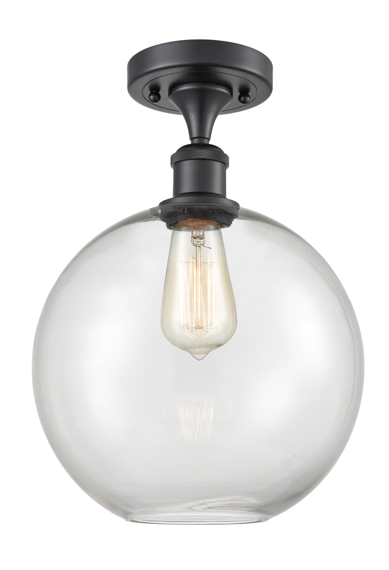 Innovations Lighting Athens 1 Light 10" Semi-Flush Mount 516-1C-BK-G122-10-LED