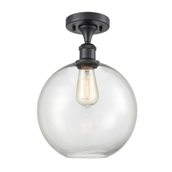 Innovations Lighting Athens 1 Light 10" Semi-Flush Mount 516-1C-BK-G122-10