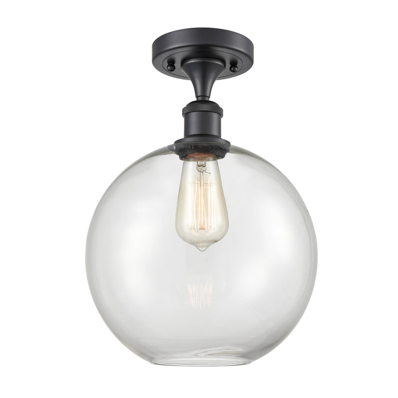 Innovations Lighting Athens 1 Light 10" Semi-Flush Mount 516-1C-BK-G122-10