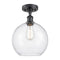 Innovations Lighting Athens 1 Light 10" Semi-Flush Mount 516-1C-BK-G124-10