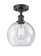 Innovations Lighting Athens 1 Light 8" Semi-Flush Mount 516-1C-BK-G124-8-LED
