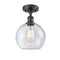 Innovations Lighting Athens 1 Light 8" Semi-Flush Mount 516-1C-BK-G124-8