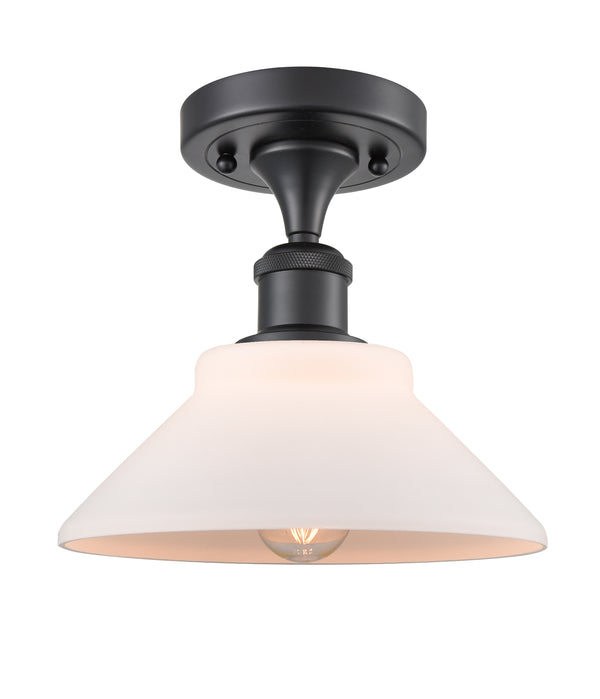 Innovations Lighting Orwell 1 Light Semi-Flush Mount Part Of The Ballston Collection 516-1C-BK-G131-LED