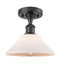 Innovations Lighting Orwell 1 Light Semi-Flush Mount Part Of The Ballston Collection 516-1C-BK-G131-LED