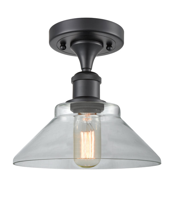 Innovations Lighting Orwell 1 Light Semi-Flush Mount Part Of The Ballston Collection 516-1C-BK-G132-LED