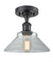 Innovations Lighting Orwell 1 Light Semi-Flush Mount Part Of The Ballston Collection 516-1C-BK-G132-LED