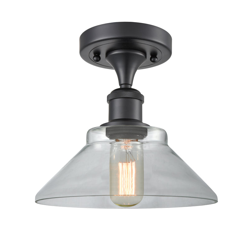 Innovations Lighting Orwell 1 Light Semi-Flush Mount Part Of The Ballston Collection 516-1C-BK-G132