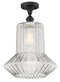 Innovations Lighting Springwater 1 Light Semi-Flush Mount Part Of The Ballston Collection 516-1C-BK-G212-LED