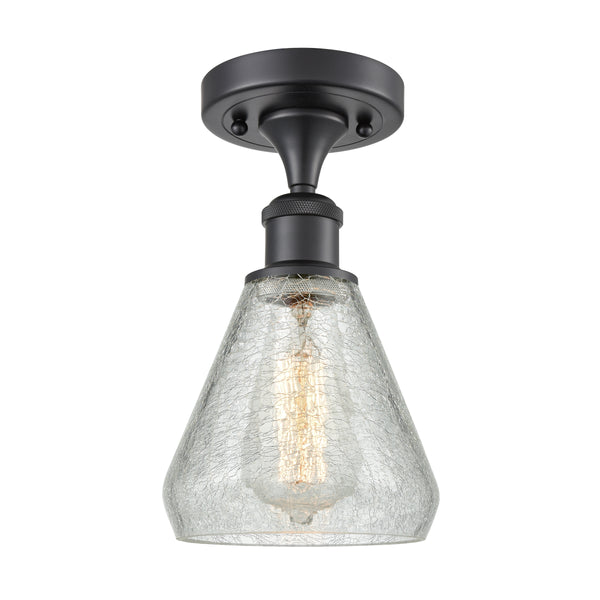 Innovations Lighting Conesus 1 Light Semi-Flush Mount Part Of The Ballston Collection 516-1C-BK-G275