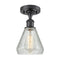Innovations Lighting Conesus 1 Light Semi-Flush Mount Part Of The Ballston Collection 516-1C-BK-G275