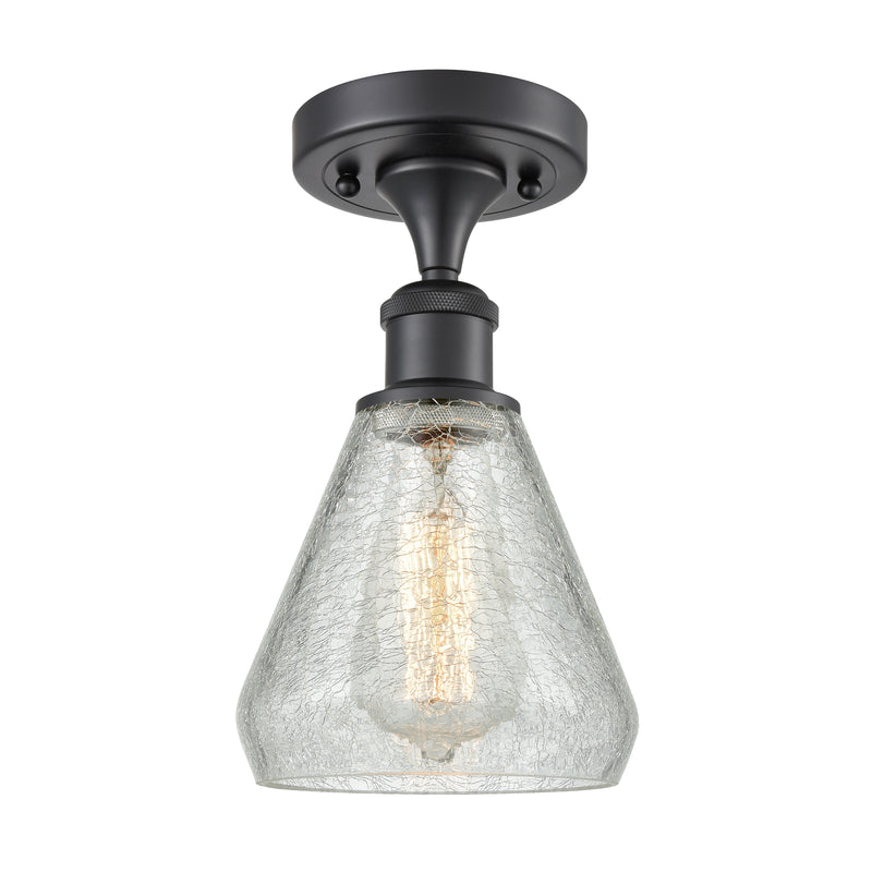 Innovations Lighting Conesus 1 Light Semi-Flush Mount Part Of The Ballston Collection 516-1C-BK-G275