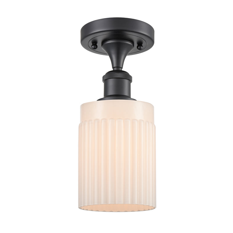 Innovations Lighting Hadley 1 Light Semi-Flush Mount Part Of The Ballston Collection 516-1C-BK-G341