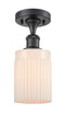 Innovations Lighting Hadley 1 Light Semi-Flush Mount Part Of The Ballston Collection 516-1C-BK-G341-LED