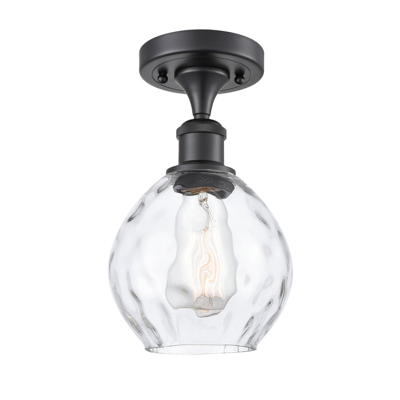 Innovations Lighting Small Waverly 1 Light Semi-Flush Mount Part Of The Ballston Collection 516-1C-BK-G362