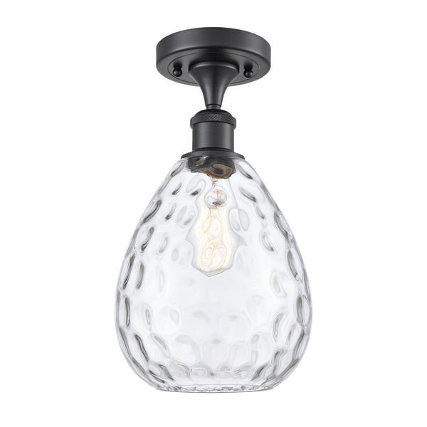 Innovations Lighting Large Waverly 1 Light Semi-Flush Mount Part Of The Ballston Collection 516-1C-BK-G372