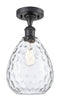 Innovations Lighting Large Waverly 1 Light Semi-Flush Mount Part Of The Ballston Collection 516-1C-BK-G372-LED
