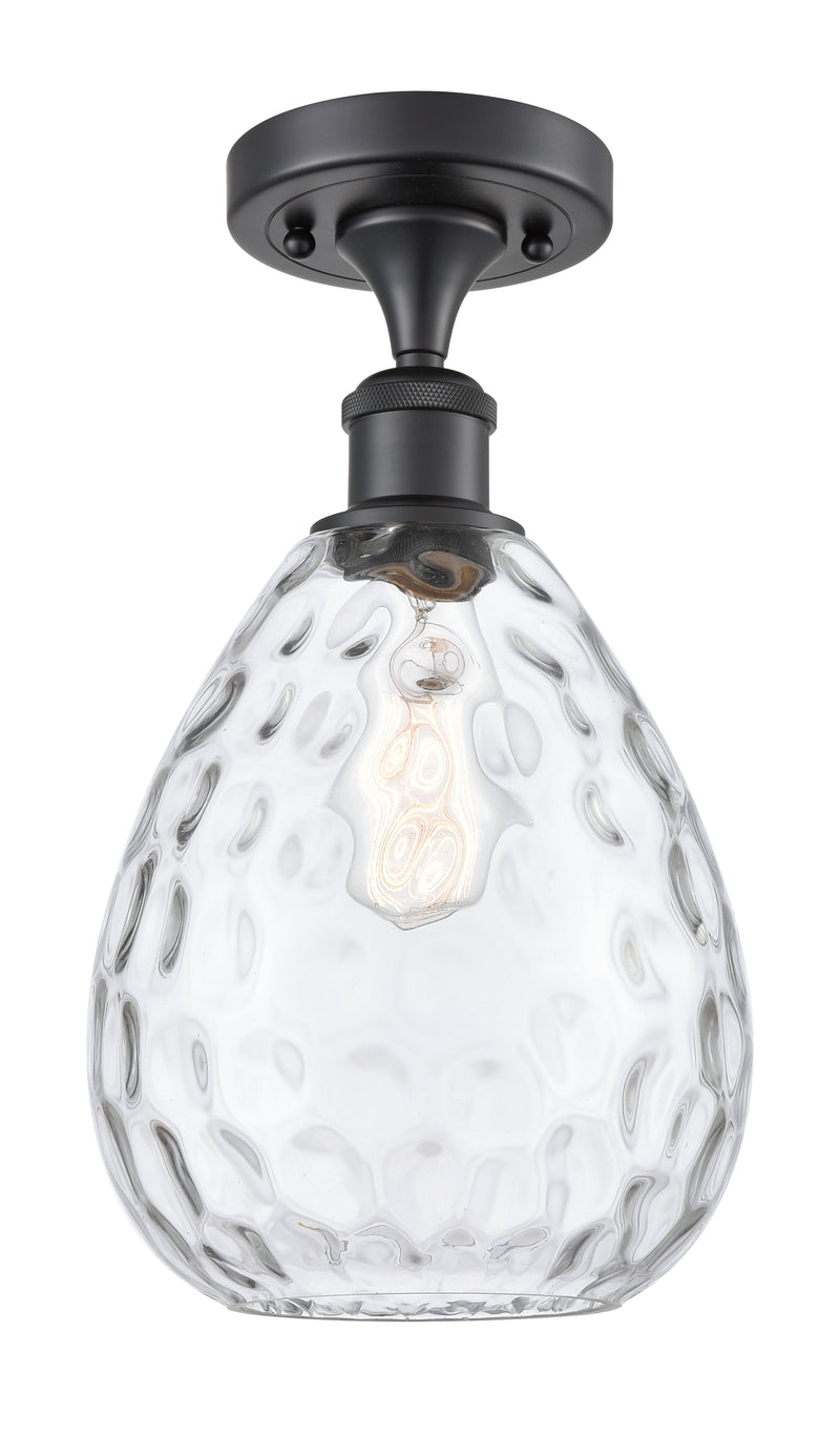 Innovations Lighting Large Waverly 1 Light Semi-Flush Mount Part Of The Ballston Collection 516-1C-BK-G372-LED