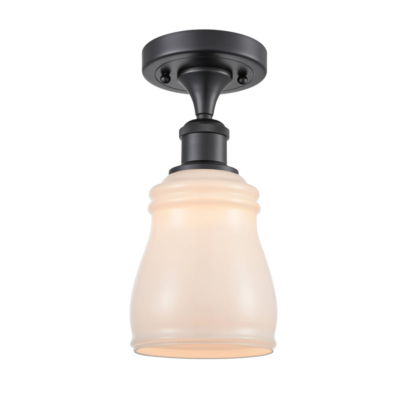 Innovations Lighting Ellery 1 Light Semi-Flush Mount Part Of The Ballston Collection 516-1C-BK-G391