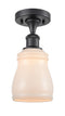 Innovations Lighting Ellery 1 Light Semi-Flush Mount Part Of The Ballston Collection 516-1C-BK-G391-LED