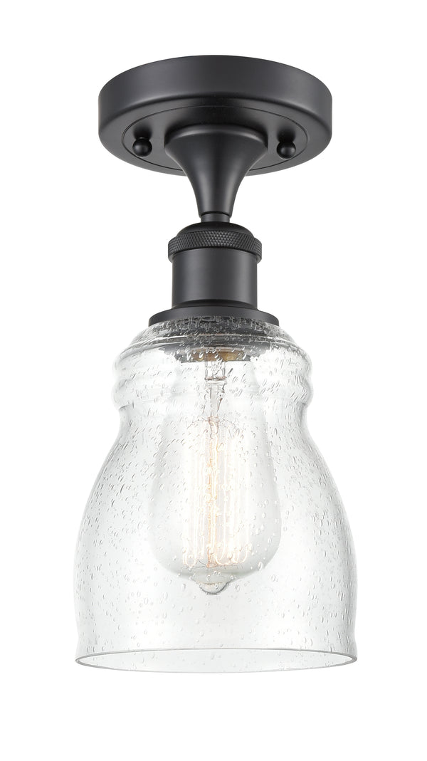 Innovations Lighting Ellery 1 Light Semi-Flush Mount Part Of The Ballston Collection 516-1C-BK-G394-LED