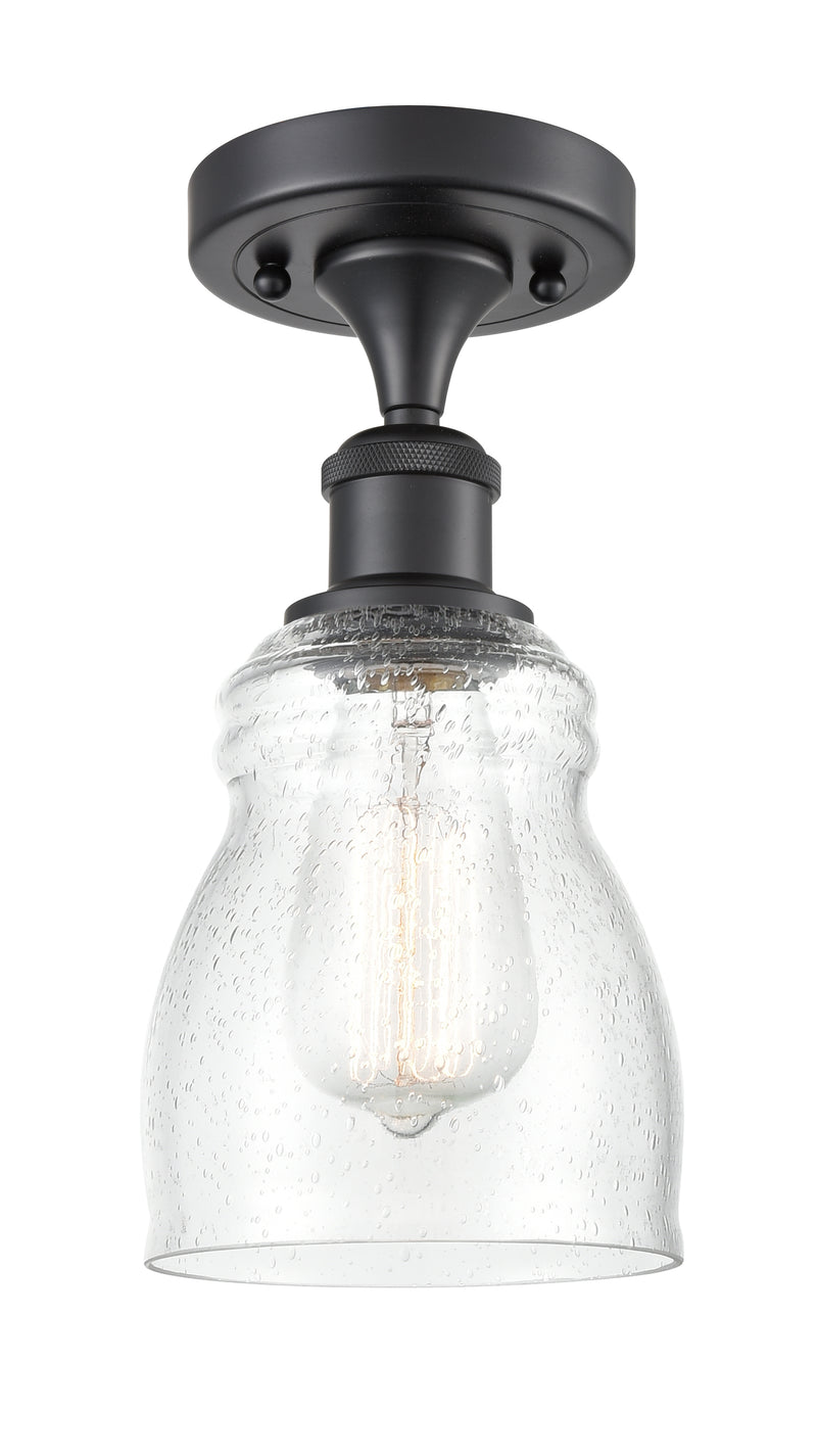 Innovations Lighting Ellery 1 Light Semi-Flush Mount Part Of The Ballston Collection 516-1C-BK-G394-LED