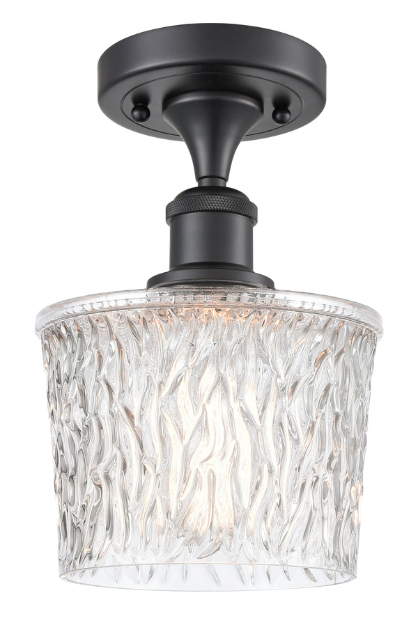 Innovations Lighting Niagra 1 Light Semi-Flush Mount Part Of The Ballston Collection 516-1C-BK-G402-LED