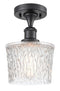Innovations Lighting Niagra 1 Light Semi-Flush Mount Part Of The Ballston Collection 516-1C-BK-G402-LED