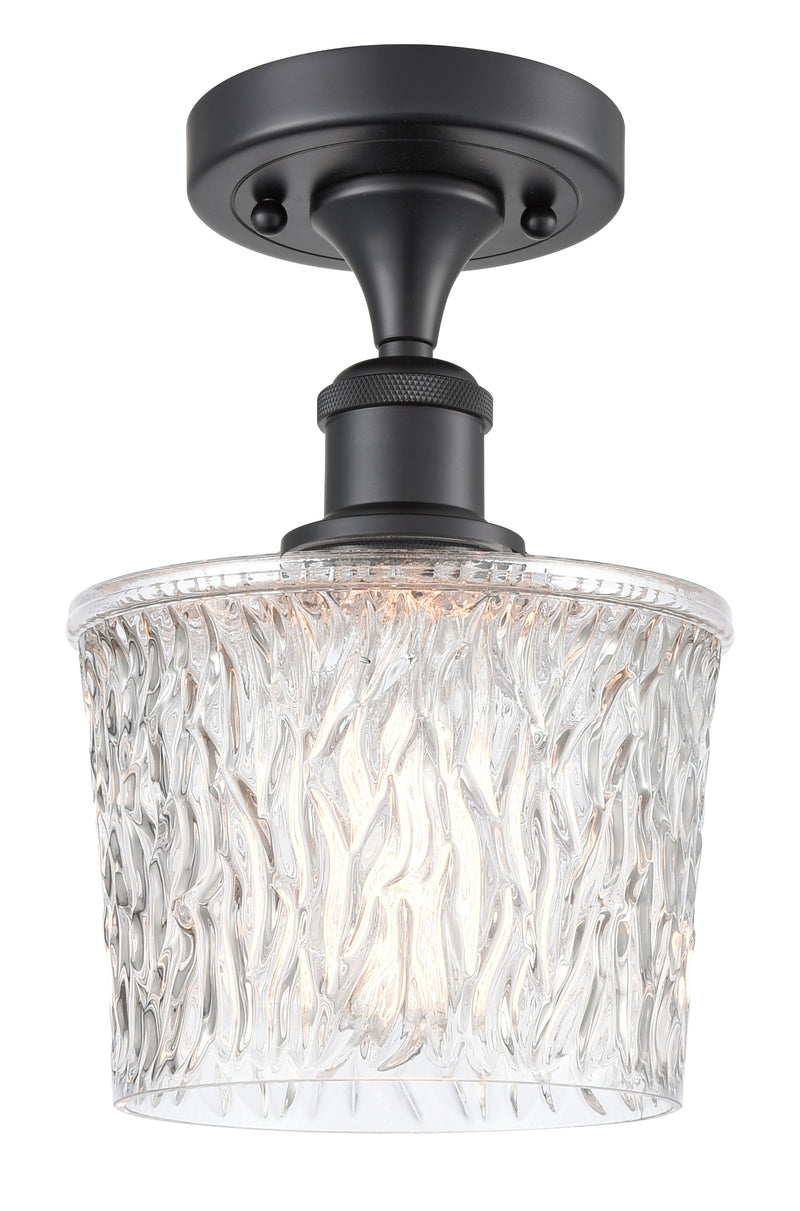 Innovations Lighting Niagra 1 Light Semi-Flush Mount Part Of The Ballston Collection 516-1C-BK-G402-LED