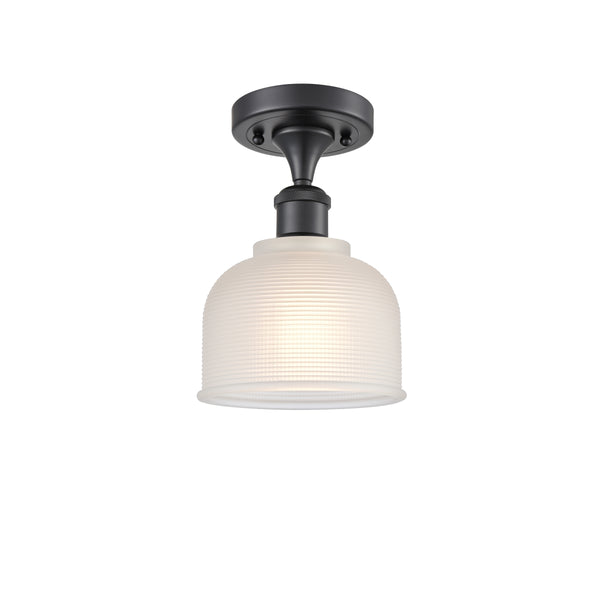 Innovations Lighting Dayton 1 Light Semi-Flush Mount Part Of The Ballston Collection 516-1C-BK-G411