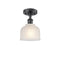 Innovations Lighting Dayton 1 Light Semi-Flush Mount Part Of The Ballston Collection 516-1C-BK-G411