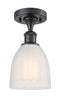 Innovations Lighting Brookfield 1 Light Semi-Flush Mount Part Of The Ballston Collection 516-1C-BK-G441-LED