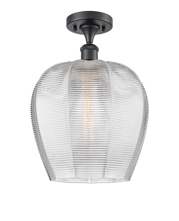 Innovations Lighting Norfolk 1 Light 11.75" Semi-Flush Mount 516-1C-BK-G462-12-LED