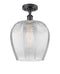 Innovations Lighting Norfolk 1 Light 11.75" Semi-Flush Mount 516-1C-BK-G462-12-LED