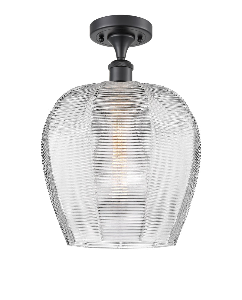 Innovations Lighting Norfolk 1 Light 11.75" Semi-Flush Mount 516-1C-BK-G462-12-LED